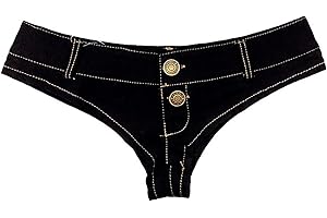 Faringoto Damen Sexy Low Waist Stretch Mini Denim Shorts Hot Pants Clubwear