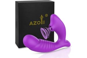 AZOI Vibradorador Mujer Juguetes Eróticos para Pareja Sexuales 2 in 1 Succionador de Clítoris Femenino 10 * 10 Modes Consoladores.. para Mujer con Vibración Juguetes Sexuales Vibrador Carga USB