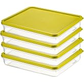 Orret Home 4 Adet Buzdolabı Organizeri &ndash; PP Plastik Şeffaf ve Ayarlanabilir Saklama Kabı, Gıdaları Taze Tutan Fresh Box, &Ccedil;ok 
