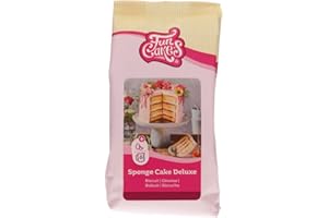 FunCakes Preparado para Bizcocho Deluxe: Fácil de Usar, Bizcocho Maravillosamente Ligero, Perfecto para Decoración de Pasteles, Calidad de Pastelería, Base para Pasteles, Halal. 500 G. 500 g