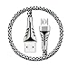 Produktbild USB Kabel Ladekabel Quick-Charge USB Verbindungskabel HDMI-Kabel stabil Datenübertragung Datenkable 1M schnell aufladendes Metall USB-Sync-Ladekabel für geflochtene Micro USB-Datenkabel 2.4