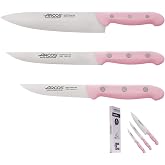 Arcos Pink Kitchen Knife Set | 3 pcs | Chef Knife for Paring Vegetables | Limited Edition | Solidarity