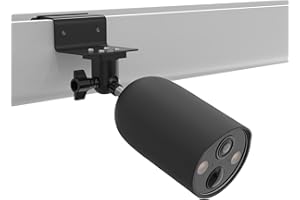 HOLACA Silikonhülle + Dachrinnenhalterung kompatibel mit TP-Link Tapo C425, wasserdicht, weich, langlebig (Kamera Nicht enthalten), Silikonhülle+Halterung, Schwarz