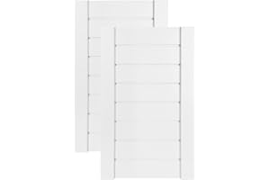 ‎DECOMEISTER DecoMeister Lamellentür weiß seidenmatt aus Holz Massivholz Holztür Schranktür mit geschlossenen Profilbretter für Kleiderschrank Möbelfronten 294x474 mm 2-er Pack lackiert