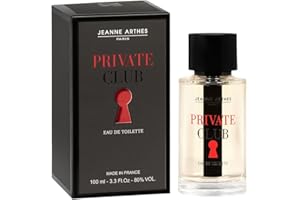 JEANNE ARTHES - Eau de Parfum Homme - Private Club - Boisé - Tonka et Vétiver - Fabriqué en France à Grasse - Cadeau homme - 100 ml