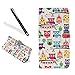 Produktbild Ledertasche für Huawei Mate 9,Schutzhülle für Huawei Mate 9,Leeook Cute Lovely Retro Bunt Eule Entwurf Muster Slim Fit Folio Klappetui Schutzhülle Leder Tasche PU leder Flip Cover im Bookstyle Kunstleder Schutzhülle Cover Tasche mit Ständer Standfunktion für Huawei Mate 9 +1 x Schwarze Eingabestift-Bunt Eule