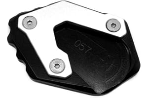 ALICER Soporte de aluminio para motocicleta, soporte lateral, placa de ampliación, almohadilla de ampliación para R1250GS Tamaño libre Negro