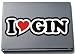 Produktbild I Love Heart Aufkleber Decal Sticker Laptopskin 210 mm I LOVE GIN