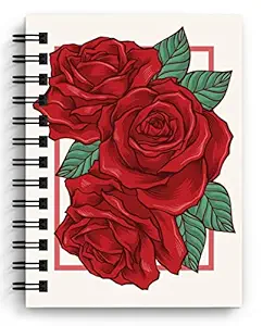 DI-Kraft Handcrafted Hard Cover Unruled Paper Spiral Bound Printed Journal Diary Notebooks for Girls and Boys Wire Binding Memo Notepads Diary Notebooks Planner (160 Pages, A5 Size)