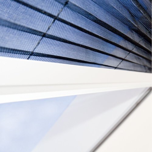 Fliegengitter Plissee für Dachfenster – Insektenschutz – Dachfensterplissee – 110 x 160 cm weiß - 4