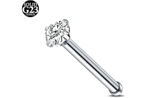 AceFun näspiercing titan för kvinnor män 1,5 mm 2 mm 2,5 mm 3 mm diamant L formad näsa stud 1 styck G23 titan stål näsa piercing nostril piercing smycken med kubisk zirkonoxid