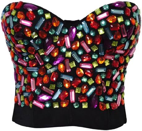 Sweets Studded Gem B Styled Cup Bustier Bra N6387 (Small)