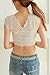 SODIAL(R)Womens Lady Lace Vest Sleep Bra Crop Tops Sports Padded Boob Tube Leisure White