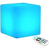 KEEDA Impermeabilizza Lampada Cubo LED senza Fili con Telecomando, LED Mood Lights Luce notturna a cambiamento di colore con 