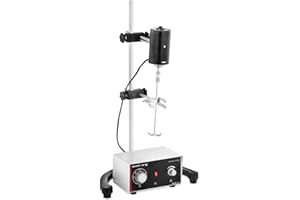 Steinberg Systems Agitador Eléctrico Mezclador de Laboratorio SBS-ER-3000 (100 W, 3.400 rpm, Volumen 100–5.000 ml, Temporizador 120 min, Agitador de acero inoxidable incl.)