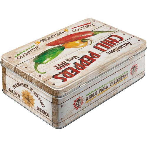 Nostalgic-Art 30707 Home und Country Chili Peppers, Vorratsdose Flach - 2
