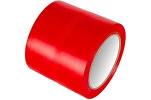 GTSE Nastro di marcatura per pavimento, 100 mm x 33 m, rosso – per piste da ballo e palestre, 1 Rotolo