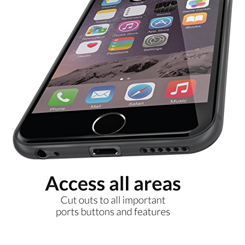 Orzly   - FLEXISLIM SUPER SLIM CASE  0 3mm  for iPHONE 6  Smallest Model   4 6 inch  - Caja DURO Funda en Semi Transparent NEGRO - Dise  ado por Orzly   exclusivamente para APPLE IPHONE 6  PEQUE  O VERSION - 4 7  Modelo  - 2014 Model SmartPhone   Tel  fono M  vil   Mini Phablet   Small iPhablet