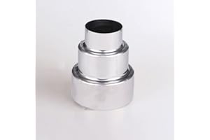 HOHOVYVY Ofenrohr Reduzierung von Ø 100 mm auf Ø 60 mm, Rauchrohrreduzierung, Reduzierung Ofenrohr Rauchrohr Reduzierstück Kaminrohr, Edelstahl Schornstein Premium Kaminrohr Abgasrohr