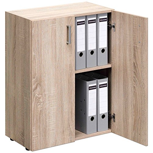CS Schmal® Trio Cupboard Storage Organizer Filing Cabinet Chest of Drawers Multi-purpose Shelf Shelving Unit Oak White - Made in Germany