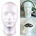 JaneDream Man Styrofoam Head Mask Stand Model Display Wig Hats Holder Foam Mannequin White