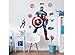 Price comparison product image Walltastic Marvel Captain America Large Character Wall Sticker Set, Vinyl Multi, 7x7x52.5 cm