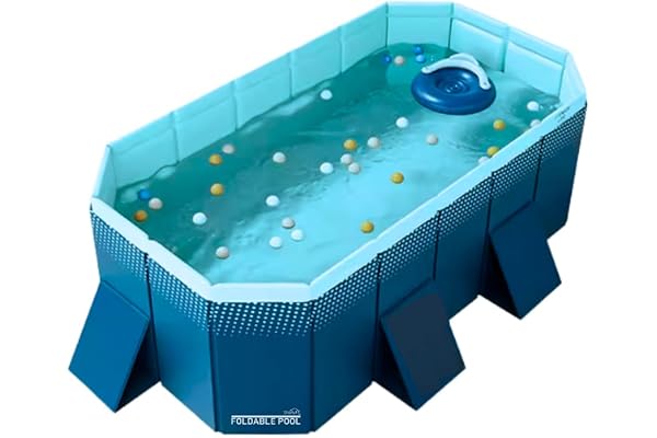 INDUSTEX Piscine Pliable Foldable Pool, Piscine pour Enfants et Adultes Portable, Amovible, Baignoire, adaptée aux Enfants - N'inclut Pas Les Composants (Mesure Interne 180 x 110 x 50 cm)