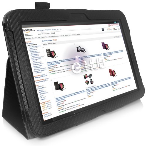 G-HUB PropUp Tablet-Schutzhülle, Pour NEXUS 10 (SAMSUNG), NOIR Fibre de Carbone - 4