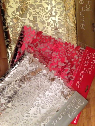 2m Festive Foil Table Christmas Celebration Runner Decoration Silver