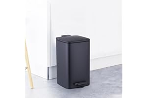 STARNINE Small Bathroom Bin 8L Kitchen Pedal Dust Bin Stainless Steel Toilet Bin Pedal Dust Bin With Lid Soft Closing Lid