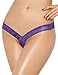 Produktbild New Purple Spitze V-Form Tanga String Dessous Unterwäsche Stripper Valentine Größe M UK 10–12 EU 38–40