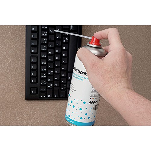 Druckluftreiniger 400ml Dose von Semplix | Entfernt Staub Flusen Fadenreste sonstige Verunreinigungen | Pressluftdose Air Duster Druckluftdose Luftspray - 5