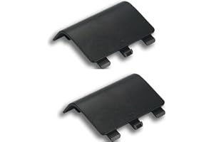 Gamer Gear Coperchio per batteria - Coperchio posteriore di ricambio per controller Xbox Series X - Porta della batteria del controller Xbox Series X nera - Non per il controller One - 2 pezzi