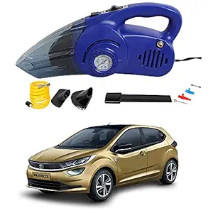 Oshotto 2 in 1 Car Vacuum Cleaner Cum Tyre inflator/Air Compressor for Tata Altroz (Blue)