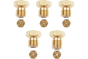 CJQRL 5 Pezzi Ugelli Gas Gpl, Ugelli Gpl, Universali per Bruciatori a Gas Propano GPL Ugelli iniettori Gas Liquido Kit di Conversione Iniettori di Gas Calor propano Per Cucine e Piani Cottura