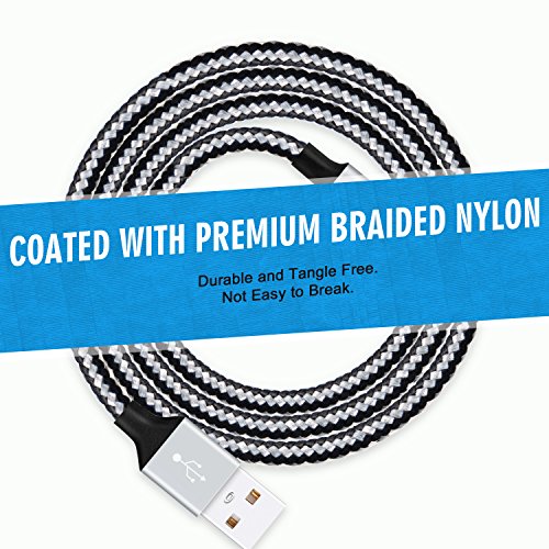 Micro USB Kabel Nylon 2m - GlobaLink   USB 2 0 Ladekabel Datenkabel Android Lebenslange Garantie - High Speed Sync und Ladekabel f  r Android Smartpho