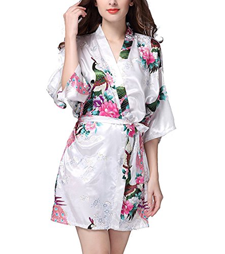 Preisvergleich Produktbild Hammia Womens Kimono Robes Satin Nightdress