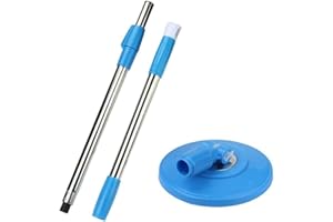 HULKAY Balai serpillère Rotatif à 360 degrés - pour Balai à Franges Rotatif - sans pédale - Bleu