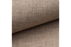 TAPHICEROS Tessuto di lino decorativo per tappezzeria, al metro, tessuto di lino, tessuto strutturato per mobili, divano, sedia, cuscino fai da te, tovaglia | beige scuro, 1000 cm x 148 cm