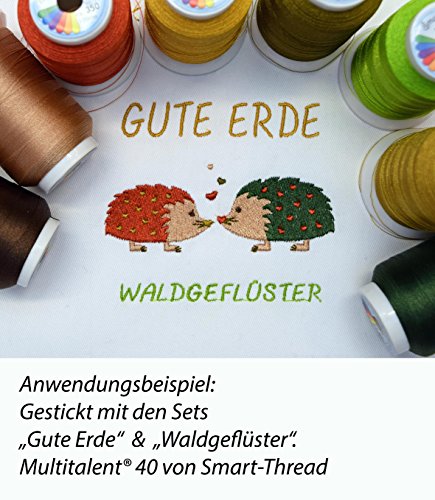 Multitalent® Maschinen-Stickgarn Gute Erde-Set 4 x 1000 m - 4