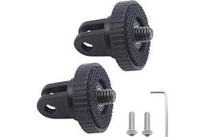 LumenTY 2 Stativ Adapter Accessories 1/4 Zoll Gewinde-Adapter Stativbefestigung Adapter für Any Action-Kamera