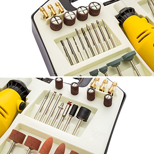TecTake® Mini-Schleifer Schleifmaschine 243 teilig inklusive Koffer 130Watt - 6