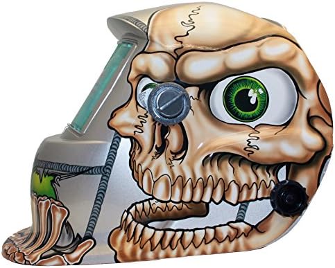 Expert Weld - XW2 - Welding Helmet - Silver Skeleton Shell Shade 9-13 + Grind