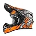 Produktbild O'Neal 3Series Fuel Kinder MX Helm Schwarz Orange Youth Motocross Enduro Quad Cross, 0623-52, Größe Large (51-52 cm)