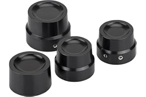 Bid4ze CNC Nero Anteriore Assale Posteriore Dado Copertura Cap Moto Alluminio per Harley Sportster XL883 XL1200 Dyna Touring V-Rod DKEKE