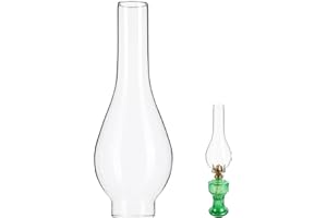 Lurrose Lampe En Verre Clair Cheminée Abat-Jour À Huile Verre De Remplacement Abat-Jour Au Kérosène Cheminée Nuances Claires Pour Lampes À Huile Lampes De Style Kérosène Éclairage De