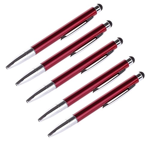 3x, 5x oder 10 Stück Touch Pen Eingabestift Kuli Rubber Touch Pen Stylus für alle Touchscreen Smartphone und Tablet PC Samsung, Galaxy, HTC One, Sony, Xperia, Apple iPhone, Apple iPad, LG