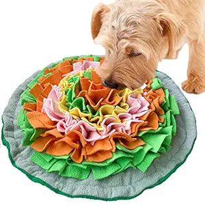 SCHITEC Snuffle Mat for Dogs, Interactive Foraging Puzzle Blanket, Nosework Feeding Bowl Sniffing Pad for Cats Puppies Small Medium Pets