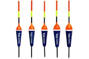 FANATIK Galleggianti da Pesca CARASSIO Galleggianti da Pesca Classic Bobbers di Pesca Strumenti di Pesca Attrezzi da Pesca Colorato in Legno di Pioppo 1 Pezzo 1.5g – 4.0g