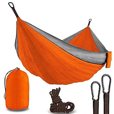 CLUSAZ Unique Hamac Parachute en Nylon Ripstop Orange et Gris